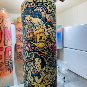 Custom, Princess, stained glass, frosted glass tumbler, gift